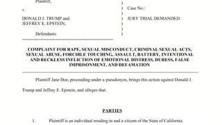 Fact Check: Jane Doe V. Donald J. Trump And Jeffrey E. Epstein Lawsuit Filing Is NOT Proof Trump Is A Rapist