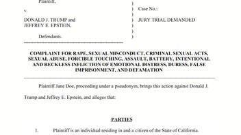 Fact Check: Jane Doe V. Donald J. Trump And Jeffrey E. Epstein Lawsuit Filing Is NOT Proof Trump Is A Rapist