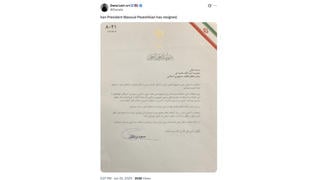 Fact Check: Viral Image Does NOT Prove Iranian President Masoud Pezeshkian Resigned As Of June 23, 2025 