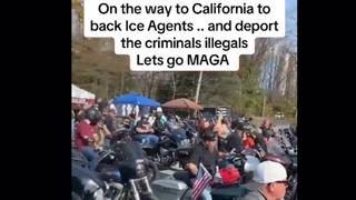 Fact Check: Recycled 2022 Video Does NOT Show 'Bikers on the way to California to back ICE agents' In June 2025