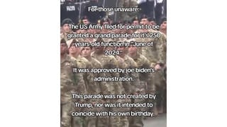 Fact Check: Biden Administration Did NOT Approve Army Birthday 'Grand Parade' Permit In 2024 