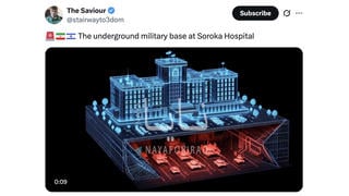 Fact Check: Video Does NOT Show Real Military Base Under Soroka Hospital, Israel