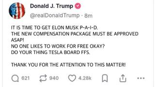 Fact Check: That's NOT An Authentic Trump Post On Truth Social Telling Tesla Board To Approve Musk's New Compensation 'ASAP...FFS'