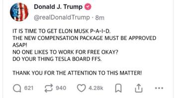 Fact Check: That's NOT An Authentic Trump Post On Truth Social Telling Tesla Board To Approve Musk's New Compensation 'ASAP...FFS'