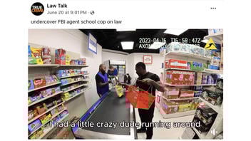 Fact Check: FAKE Video Shows Black Undercover FBI Agent 'Schooling' Cop On the Law at Supermarket