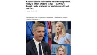 Fact Check: Garrett Haake DID Fact-Check Karoline Leavitt, But Dramatic Blog Post Fabricates Quotes