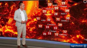 Fact Check: FAKE German Weather Forecast Image Shows Lava Illustrating High Temperatures