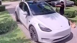 Fact Check: Fake Axon Bodycam Video Does NOT Capture A Real Cop Arresting A 'Crazy Karen' For Shooting And Keying A Tesla