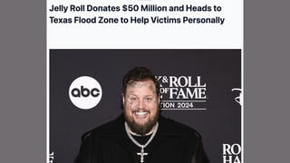Fact Check: Jelly Roll Did NOT Announce $50 Million Donation to Help Texas Flood Recovery