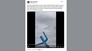Fact Check: Video Does NOT Show London Southend Airport Beechcraft B200 Plane Crash 