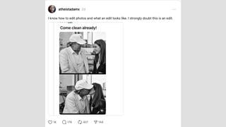 Fact Check: Photo Of Trump Kissing Elite Model Look Participant Is NOT Authentic