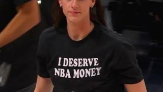 Fact Check: Caitlin Clark Was NOT Photographed At A 2025 WNBA All-Star Event In An 'I Deserve NBA Money' T-Shirt