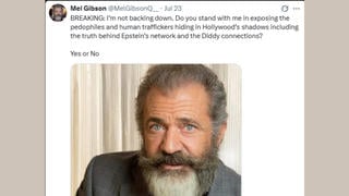 Fact Check: Mel Gibson X Post Vowing To Expose Pedophiles, Epstein Network, Diddy Connections Is NOT Authentic -- Mel Has No Social Accounts
