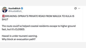 News: Oprah Winfrey DENIES Claims She Delayed Opening Her Private Road To Hawaiians Fleeing Tsunami Warnings