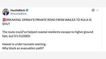 News: Oprah Winfrey DENIES Claims She Delayed Opening Her Private Road To Hawaiians Fleeing Tsunami Warnings