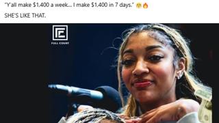 Fact Check: NO EVIDENCE Angel Reese Said 'Y'all make $1,400 a week, I make $1,400 in 7 days' 
