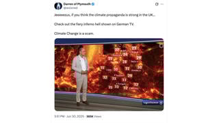 Fact Check: FAKE German Weather Forecast Image Shows Lava Illustrating High Temperatures