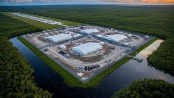 Fact Check: Image of 'Alligator Alcatraz' With A Moat Is NOT Real -- AI Photo