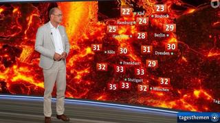 Fact Check: FAKE German Weather Forecast Image Shows Lava Illustrating High Temperatures