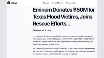 Fact Check: NO EVIDENCE Eminem Donated $50 Million 'For Texas Flood Victims', 'Joined Rescue Efforts'
