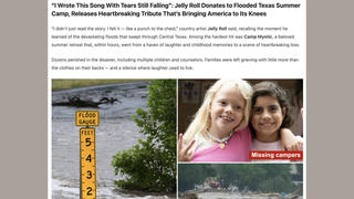 Fact Check: Jelly Roll Did NOT Release a New Song Called 'Angels Don't Pack Their Bags' As a Tribute to Texas Flood Victims