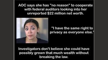 Fact Check: AOC Did NOT Say She Has No Reason To Cooperate With Federal Auditors -- It's A Liberal Troll's Rage Bait Post To Embarrass Reposting AOC Critics