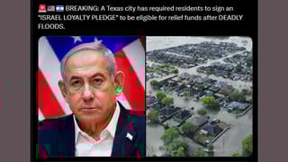 Fact Check: Texas City Did NOT Require Residents To Sign 'Israel Loyalty Pledge' To Get 2025 Flood Relief Funds 