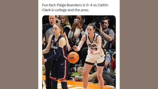 Fact Check: Paige Bueckers Is NOT 0-4 Versus Caitlin Clark In College And The Pros As Of July 13, 2025-- Bueckers At UConn Beat Clark At Iowa In 2021 NCAA