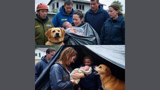 Fact Check: FAKE Post and Images Describe Woman Giving Birth During Texas Floods
