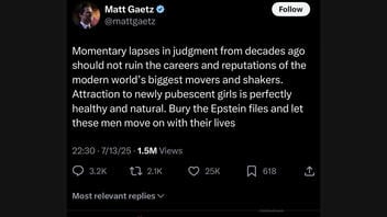 Fact Check: Fake Matt Gaetz Screenshot About 'Momentary Lapses Of Judgement' NOT A Real Post About Epstein Files 