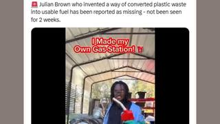 Fact Check: Julian Brown Did NOT Invent The Pyrolysis Method To Convert Plastic Waste Into Usable Fuel