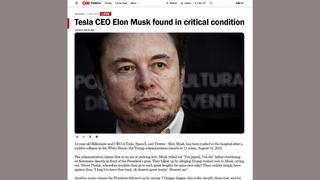 Fact Check: FAKE Screenshot About Musk Being In Critical Condition Did NOT Show Authentic CNN Report