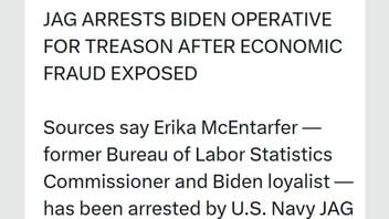 Fact Check: Former Labor Statistics Commisioner McEntarfer Was NOT 'Arrested By U.S. Navy JAG On Treason Charges'