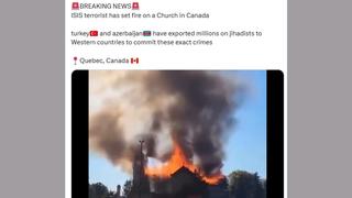 Fact Check: Viral 'Breaking News' Video of a Quebec Church Fire Is Re-labelled Footage Of A 2024 Construction Site Blaze
