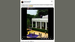 Fact Check: Donald Trump Junior DID Post A Meme Of President Trump Throwing A Green Dildo Onto A Women's Basketball Court