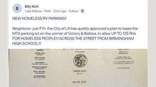 Fact Check: Los Angeles Is NOT Building Homeless RV Camp Near A High School In Encino -- It's For RV Storage