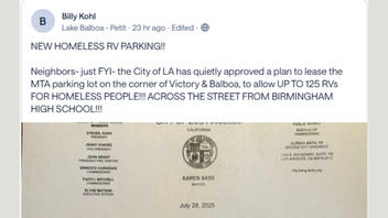 Fact Check: Los Angeles Is NOT Building Homeless RV Camp Near A High School In Encino -- It's For RV Storage