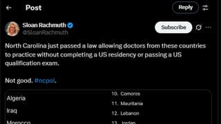 Fact Check: North Carolina Did NOT Pass A Law Allowing Foreign Doctors To Practice Without Passing a U.S. Qualification Exam
