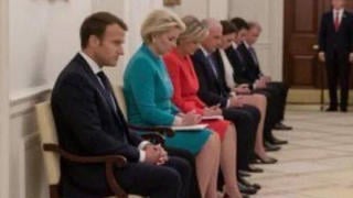 Fact Check: AI Image Shows European Leaders Waiting On Chairs In White House Corridor -- Not Real Photograph