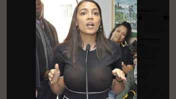 Fact Check: AOC Was NOT Wearing A See-Through Black Dress While Speaking To Press -- The Original Photo Was Edited