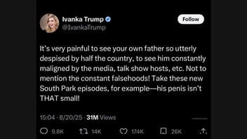Fact Check: Fake Screenshot Of Ivanka Trump X Post About South Park And Father's Penis Size Is NOT Real