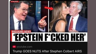 Fact Check: Photo Of Melania Trump Kissing Jeffrey Epstein Is Fake -- Colbert Didn't Air It