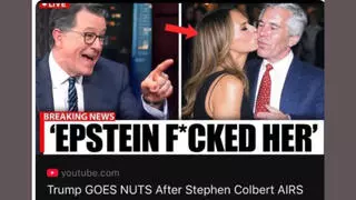 Fact Check: Photo Of Melania Trump Kissing Jeffrey Epstein Is Fake -- Colbert Didn't Air It