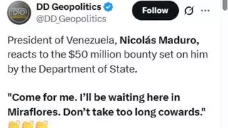 Fact Check: Video Does NOT Show Nicolás Maduro Saying 'Come For Me ... Cowards' In Response To Trump DOJ's $50 Million Bounty