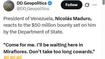 Fact Check: Video Does NOT Show Nicolás Maduro Saying 'Come For Me ... Cowards' In Response To Trump DOJ's $50 Million Bounty