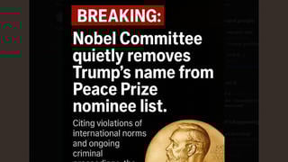 Fact Check: NO EVIDENCE The Nobel Committee Removed Trump's Name From Peace Prize Nominee List