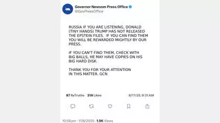 Fact Check: Fake Screenshot Of 'Russia If You Are Listening' Gavin Newsom Post Is NOT Real -- Doesn't Have Truth Social Account