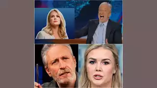 Fact Check: Jon Stewart Did NOT Joke About Karoline Leavitt's Brain 'Missing Makeup' To Her Face On TV 