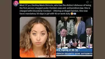 Fact Check: NO Antisemitism Mentioned In Destiny Marie Diciccio Disorderly Conduct Case -- Not Sentenced To Jail