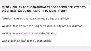 Fact Check: Retired Gen. Mark Milley Did NOT Tell Troops Being Deployed To U.S. Cities 'We Do Not Report To A Dictator' -- He Said It Two Years Before Trump Sent National Guard To Los Angeles, D.C.